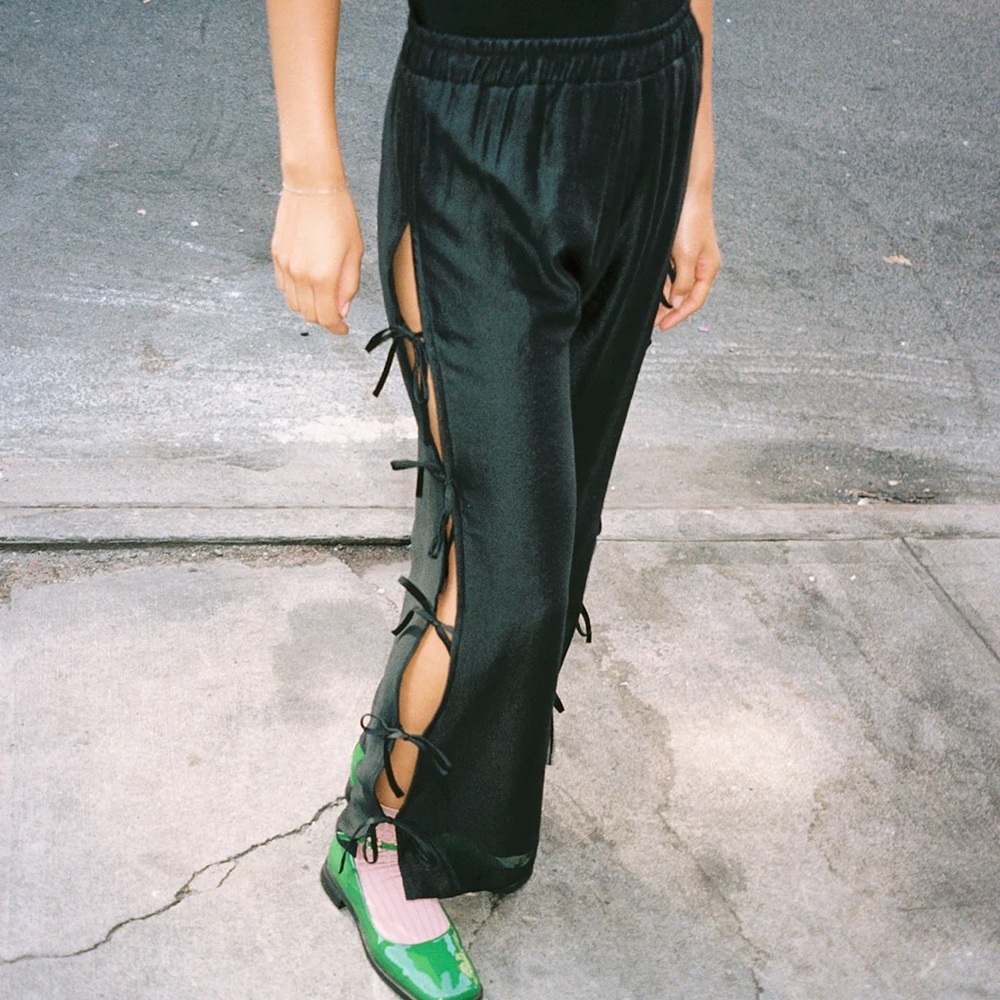 Lisa Says Gah Evelyn Tie Pant Black size medium